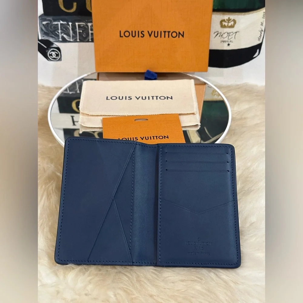 🔥 LOUIS VUITTON Damier Graphite Brazza Pocket Organizer Wallet Full Inclusion
